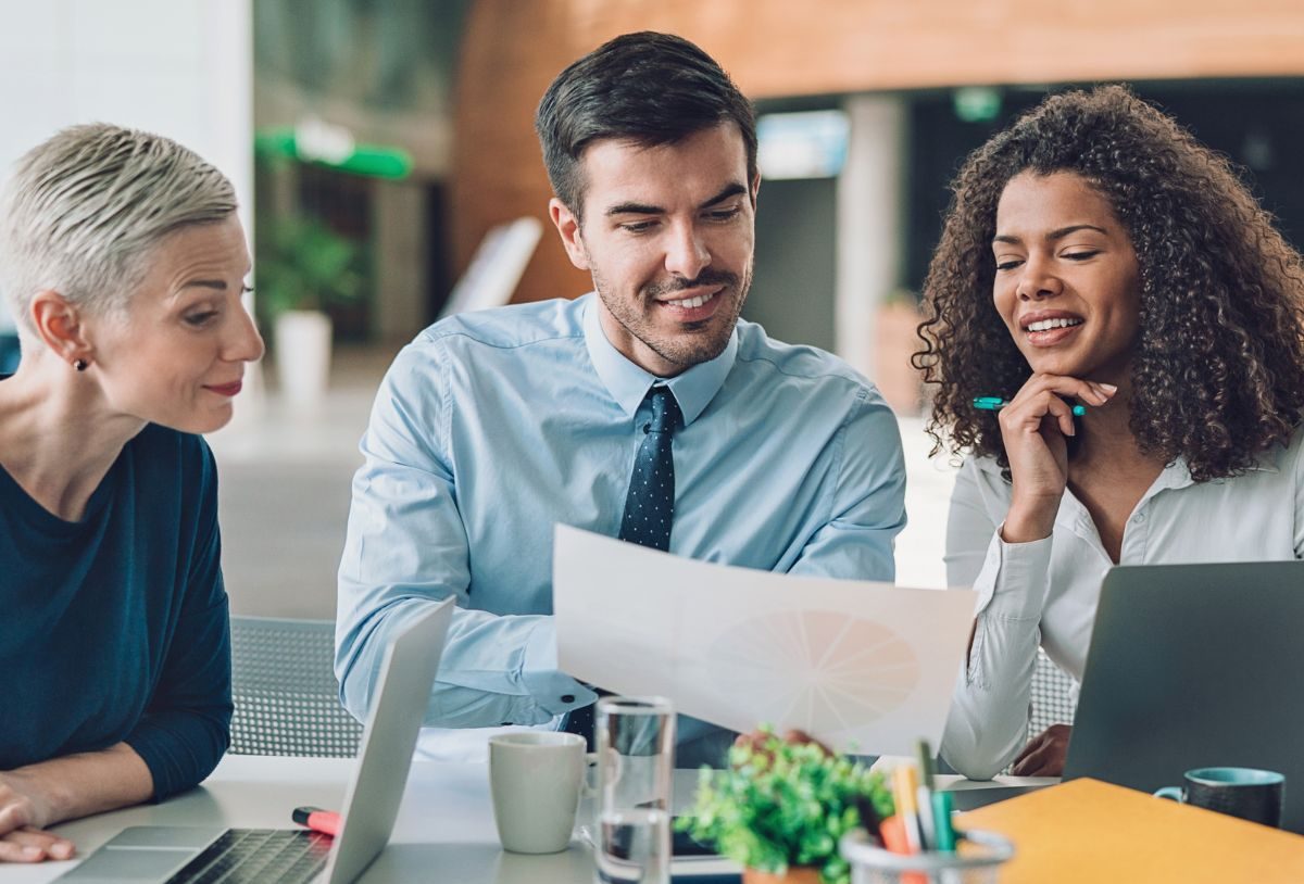 Business owner discussing website and digital marketing support